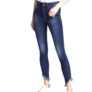Joe’s Jeans Hi Rise Honey Curvy Skinny Ankle Asymmetrical Hem / Antoinette Wash